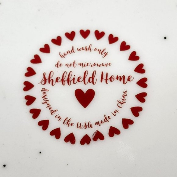 Shabby Chic White And Pink‎ Ceramic Coffee Mug Hearts Pattern 16 Oz - Picture 7 of 12